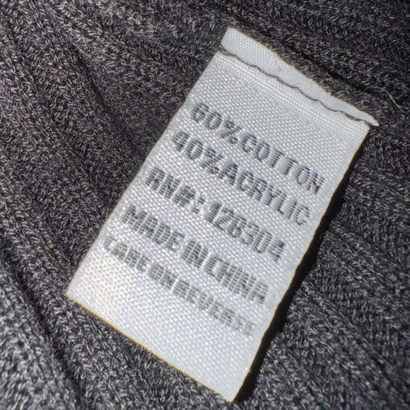 Basic Code Black V-Neck Ribbed Sweater Size Men’s XL - Picture 4 of 6